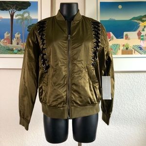 NWT Bagatelle Lace-Up Bomber Jacket Size S